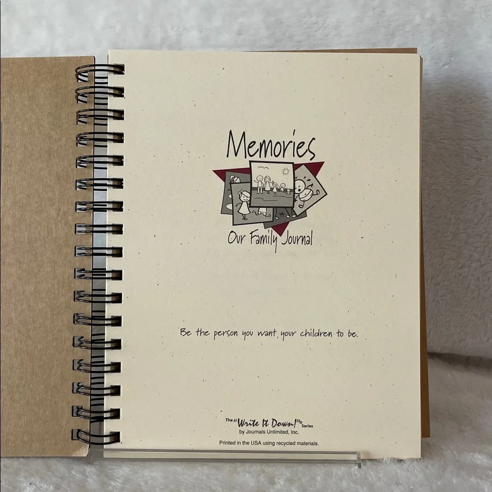 Brown Spiral Bound Memories are Family Journal write it down series new